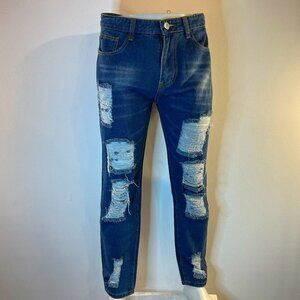 Romwe Men's Ripped Denim Jeans - Size 34 - NWT